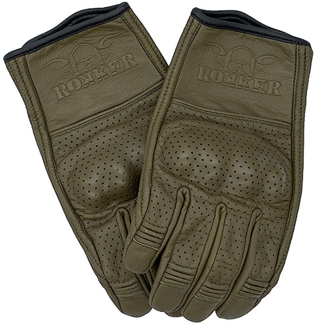 Rokker Tucson Guanti da moto perforati Verde M Figura 1