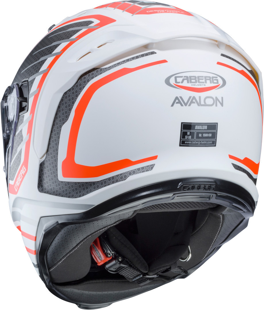 Caberg Avalon Forge Helm wit/oranje S (55/56) Figuur 2