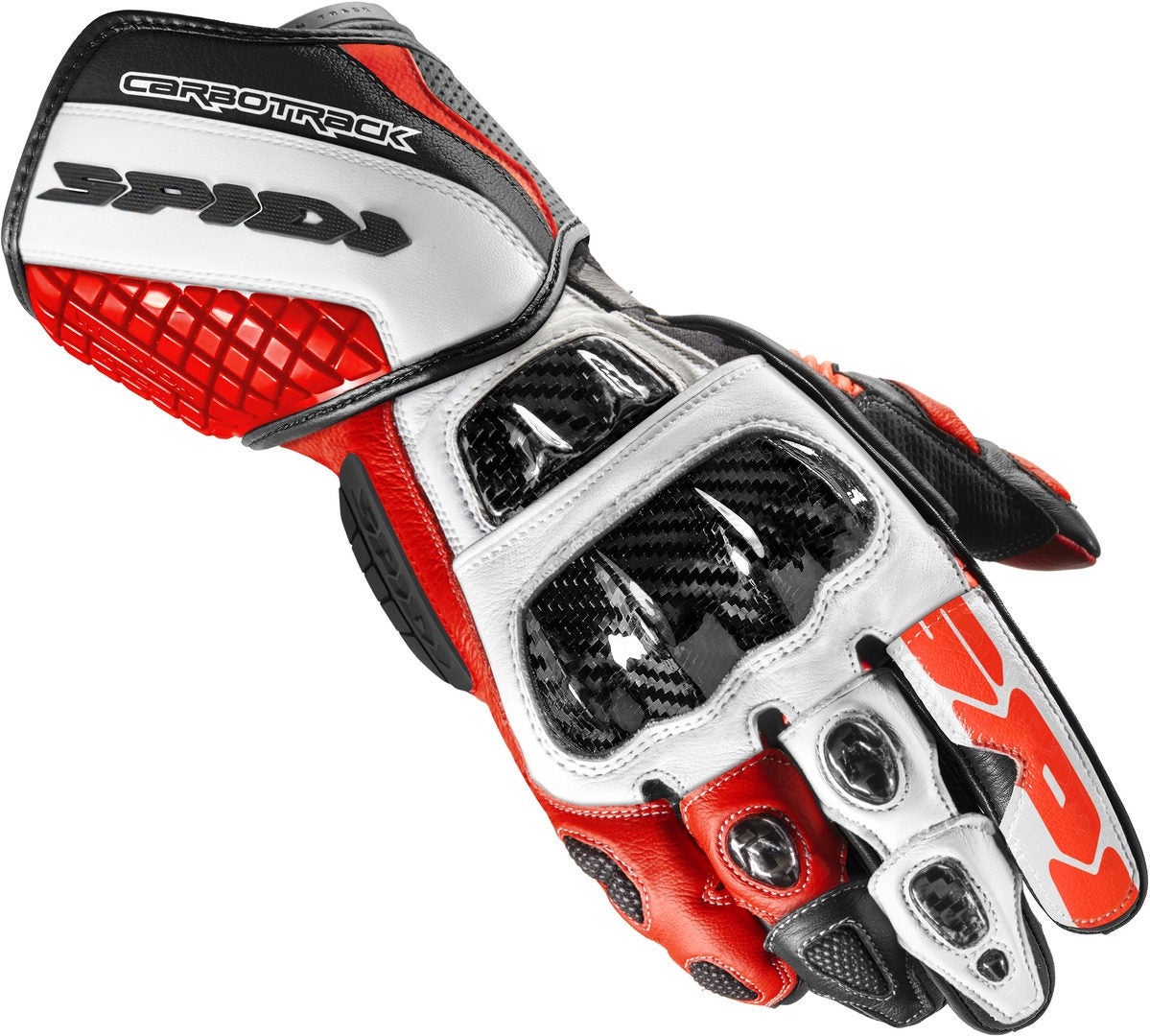 Spidi Carbo Track Evo Motorcykel handsker sort/rød L Figur 1