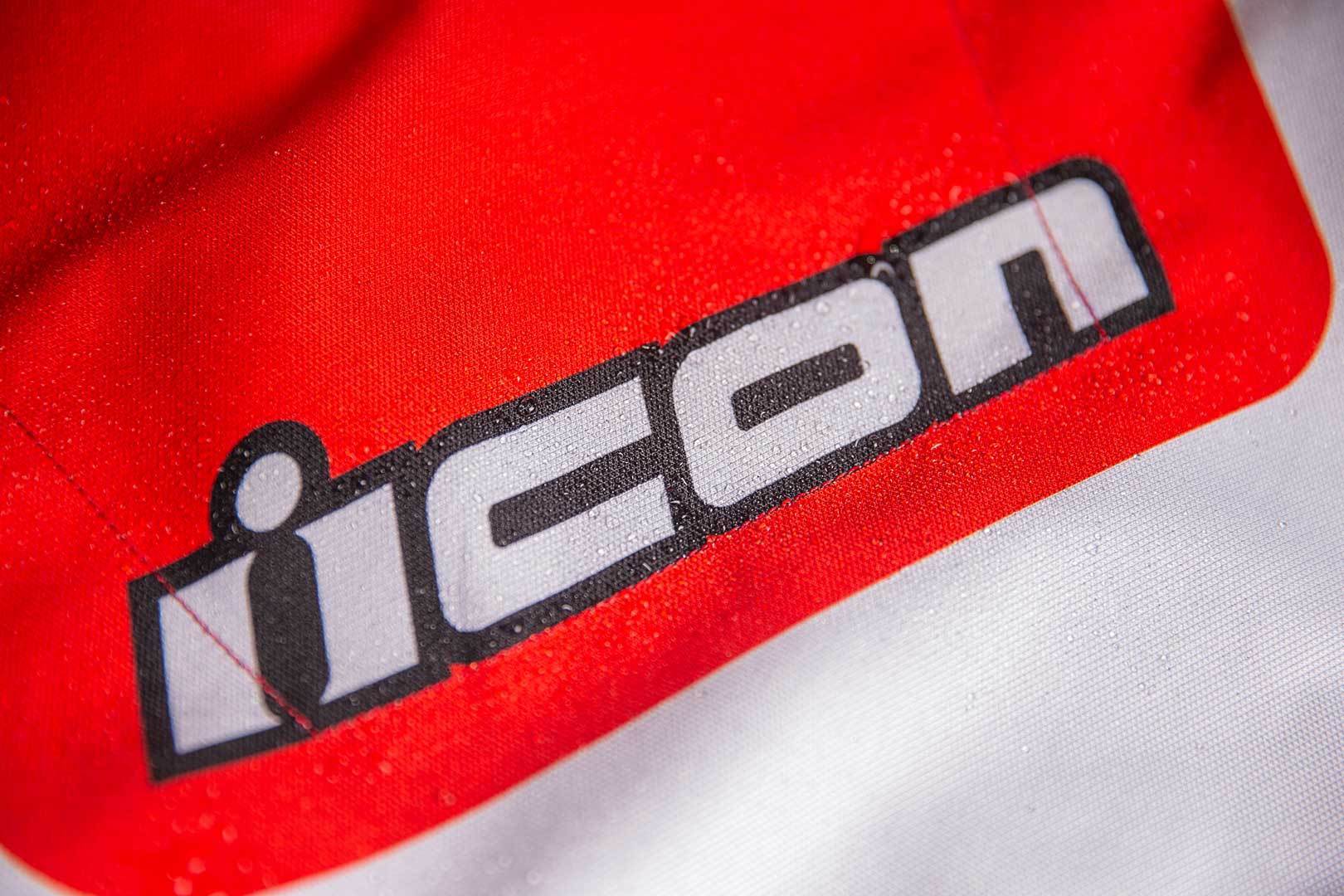 Icon Airform Retro オートバイテキスタイルジャケット 白/赤 L 図10