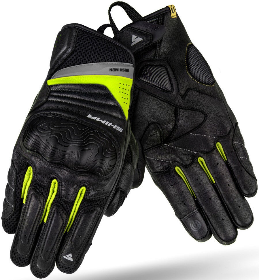 SHIMA Rush Guanti da moto nero/giallo 2XL Figura 3