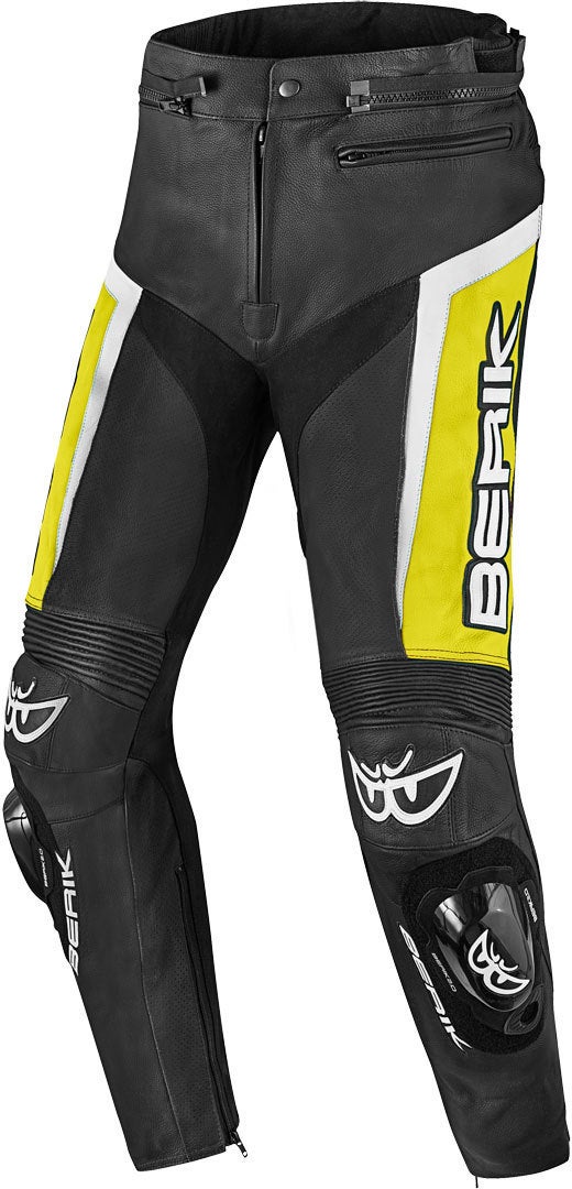 Berik Misle Motorcycle Leather Pants black/white/yellow 56 Figure 1