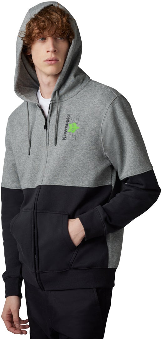FOX X Kawi Sweat à capuche Zip Gris clair XXL Figure 6