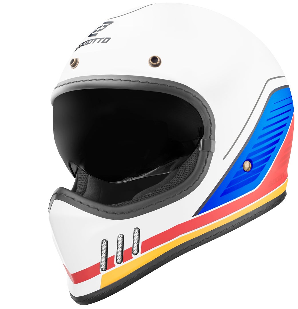 Bogotto FF980 EX-R Caferacer Casco da Croce bianco/blu/rosso S Figura 1