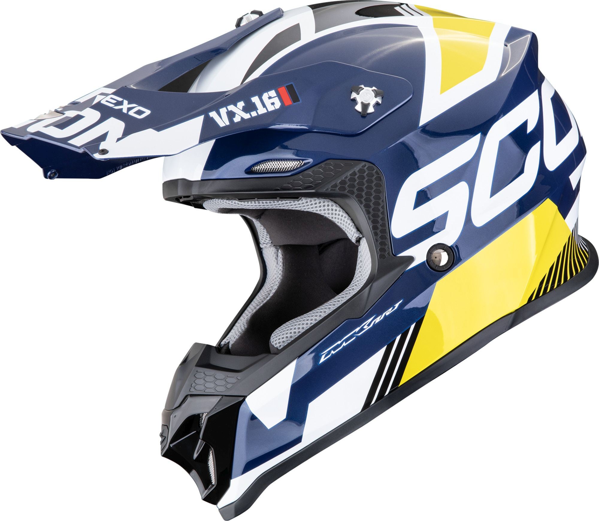 Scorpion VX-16 Evo Air Analog Casco da motocross blu/bianco/giallo XL (61/62) Figura 1