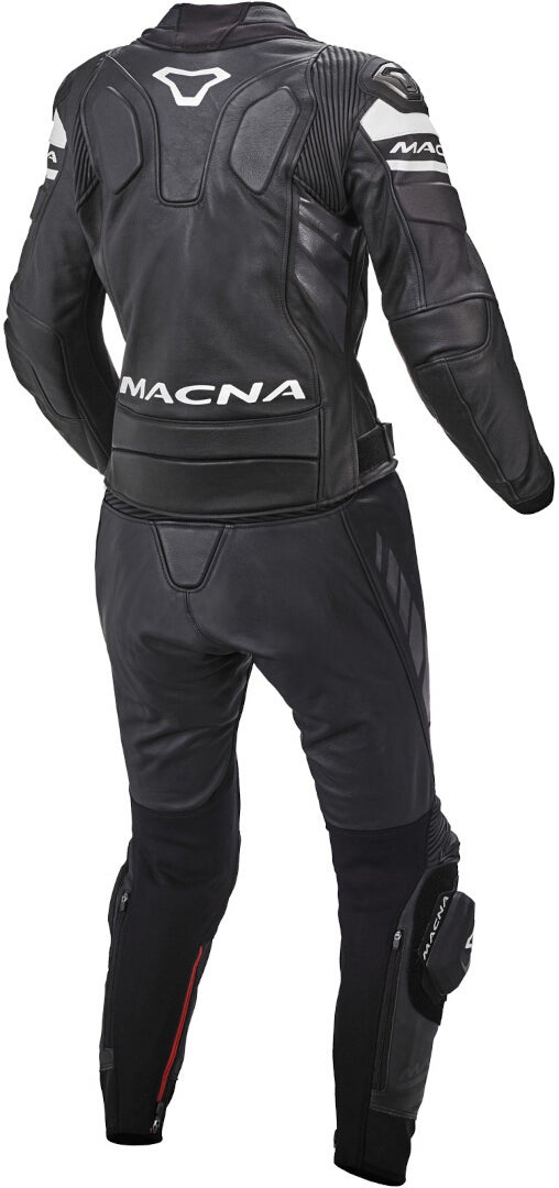 Macna Tracktix レディースツーピースオートバイレザースーツ 黒/白 40 図2