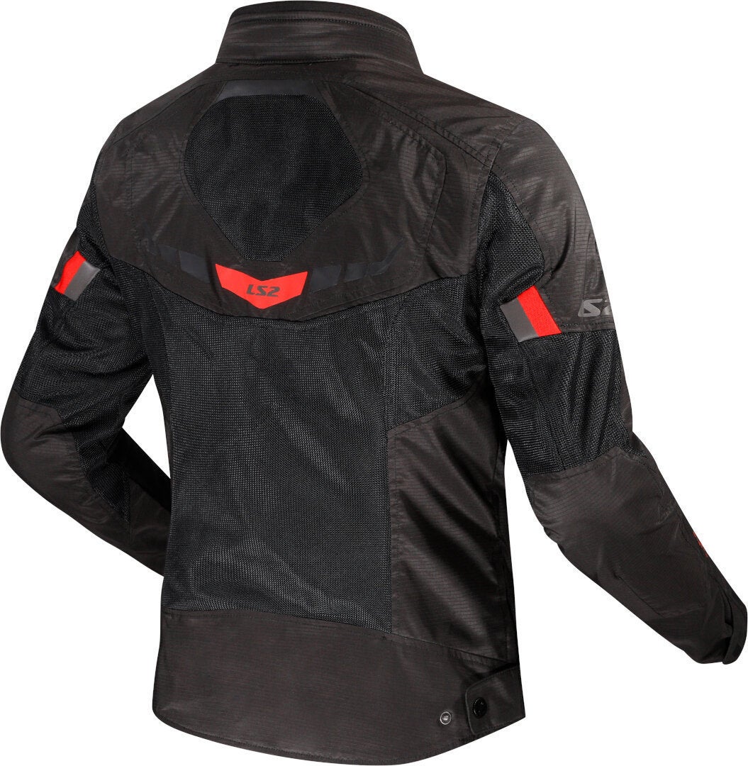 LS2 Garda Air Ladies Motorcycle Textile Jacket black/red XXL Figure 2