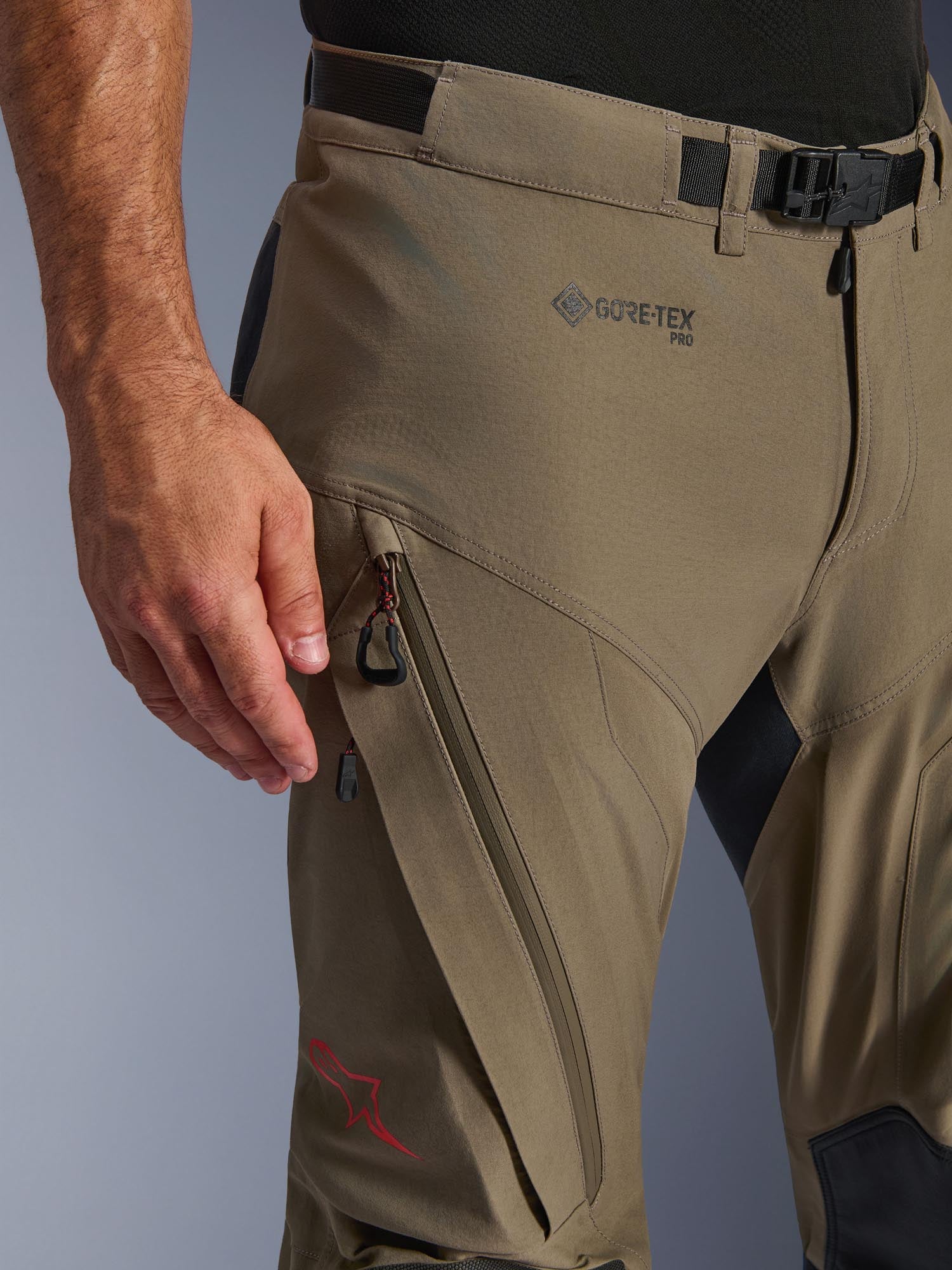 Side view of Alpinestars Nazca 3L Gore-Tex Pro waterproof Motorcycle Textile Pants