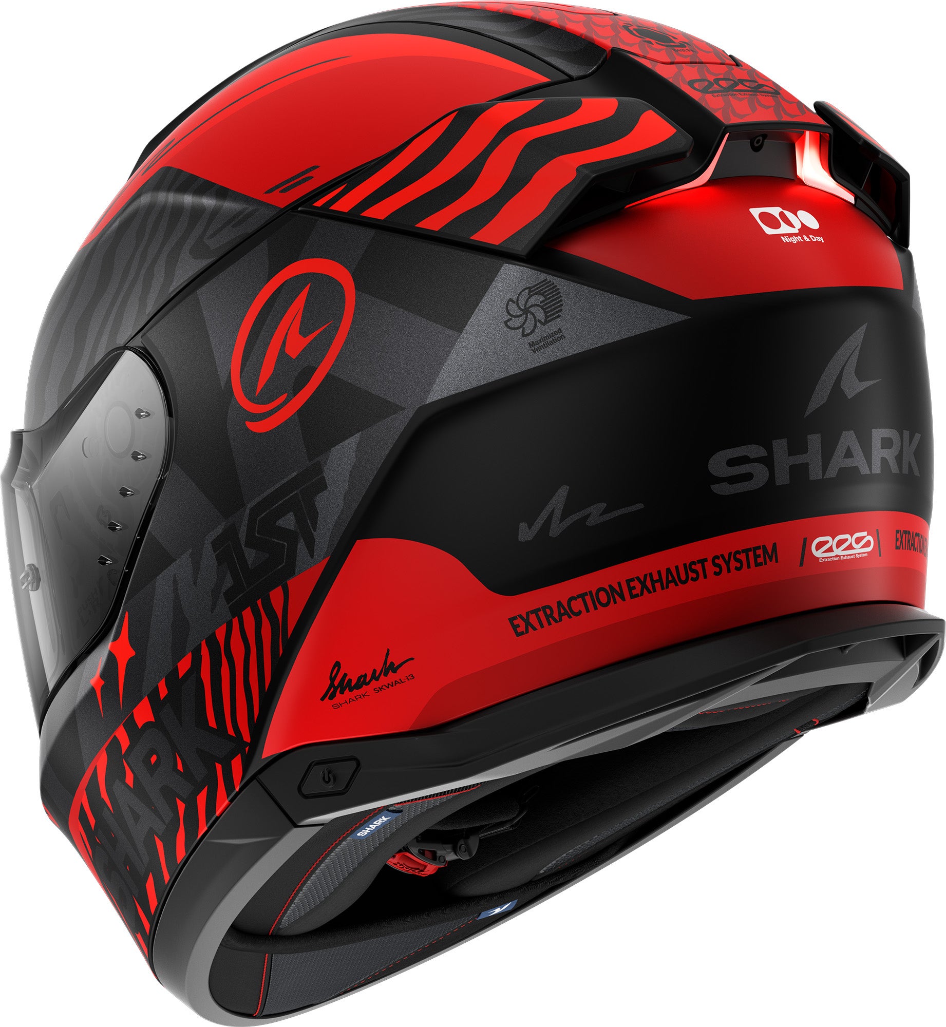 Shark Skwal i3 Speed Fancy Přilba Černá/stříbrná/červená S (55/56) Obrázek 2