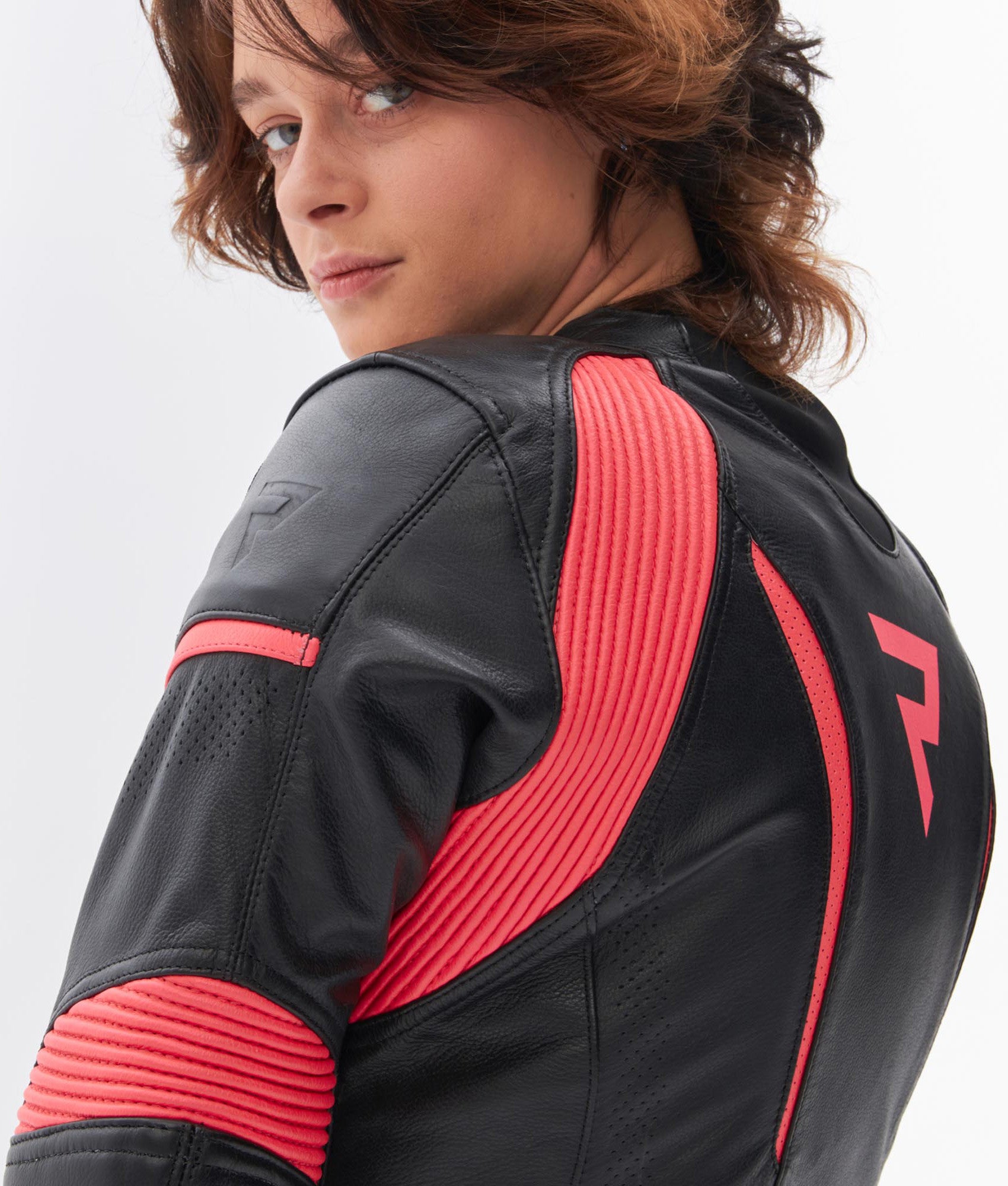 Rebelhorn Rebel Damen Motorrad Lederjacke schwarz/rosa 38 Abbildung 8
