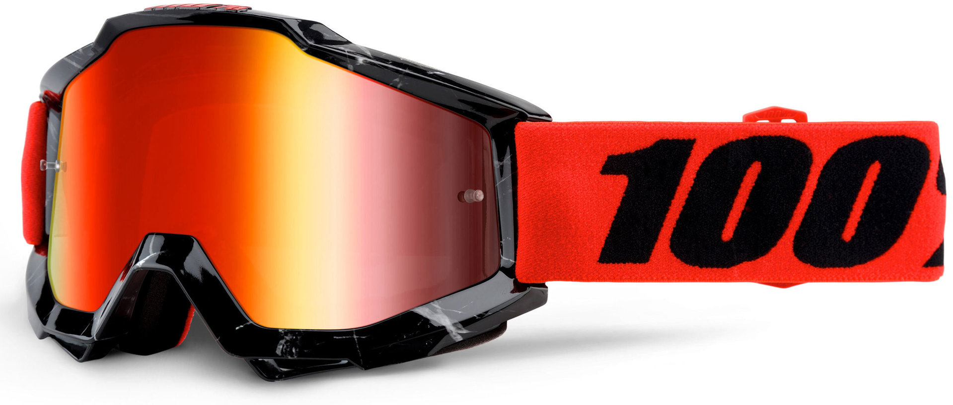 100% Accuri Extra Ochelari de motocross Negru/Roșu Figura 1