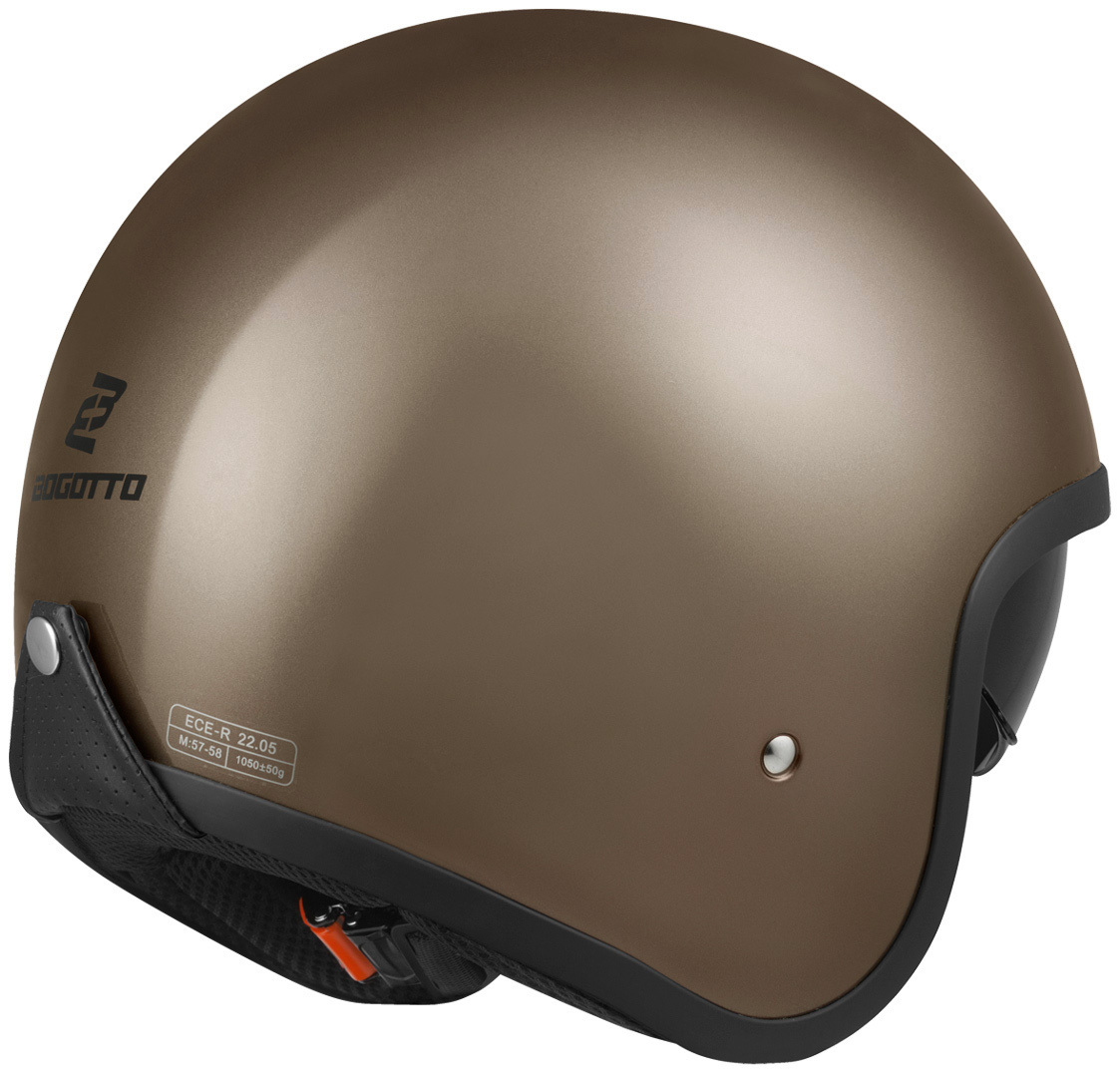 Bogotto V537 Solid Capacete a jato marrom L Figura 3
