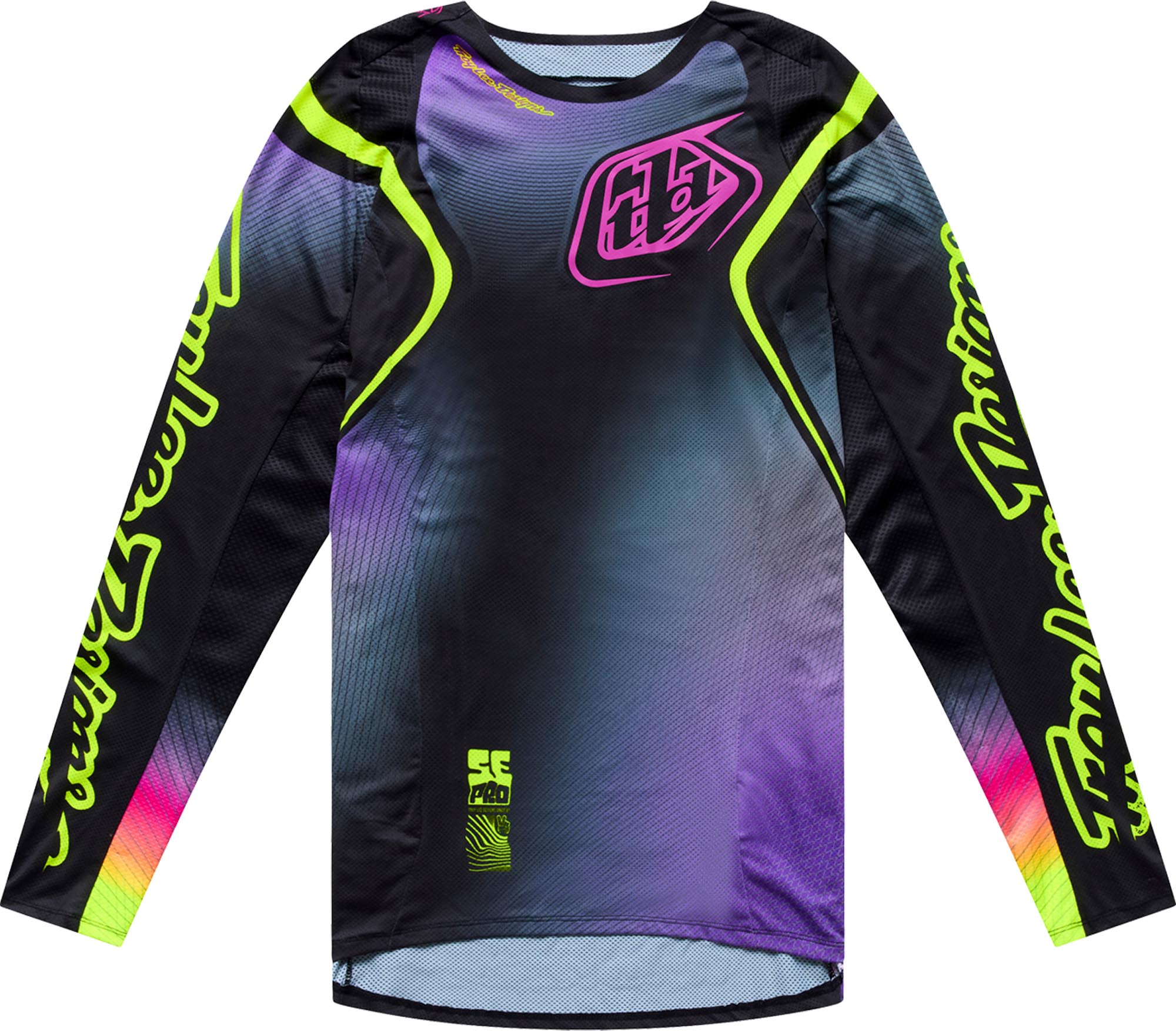 Troy Lee Designs SE Pro Wander Motocross Jersey black/purple/neon yellow M Figure 1