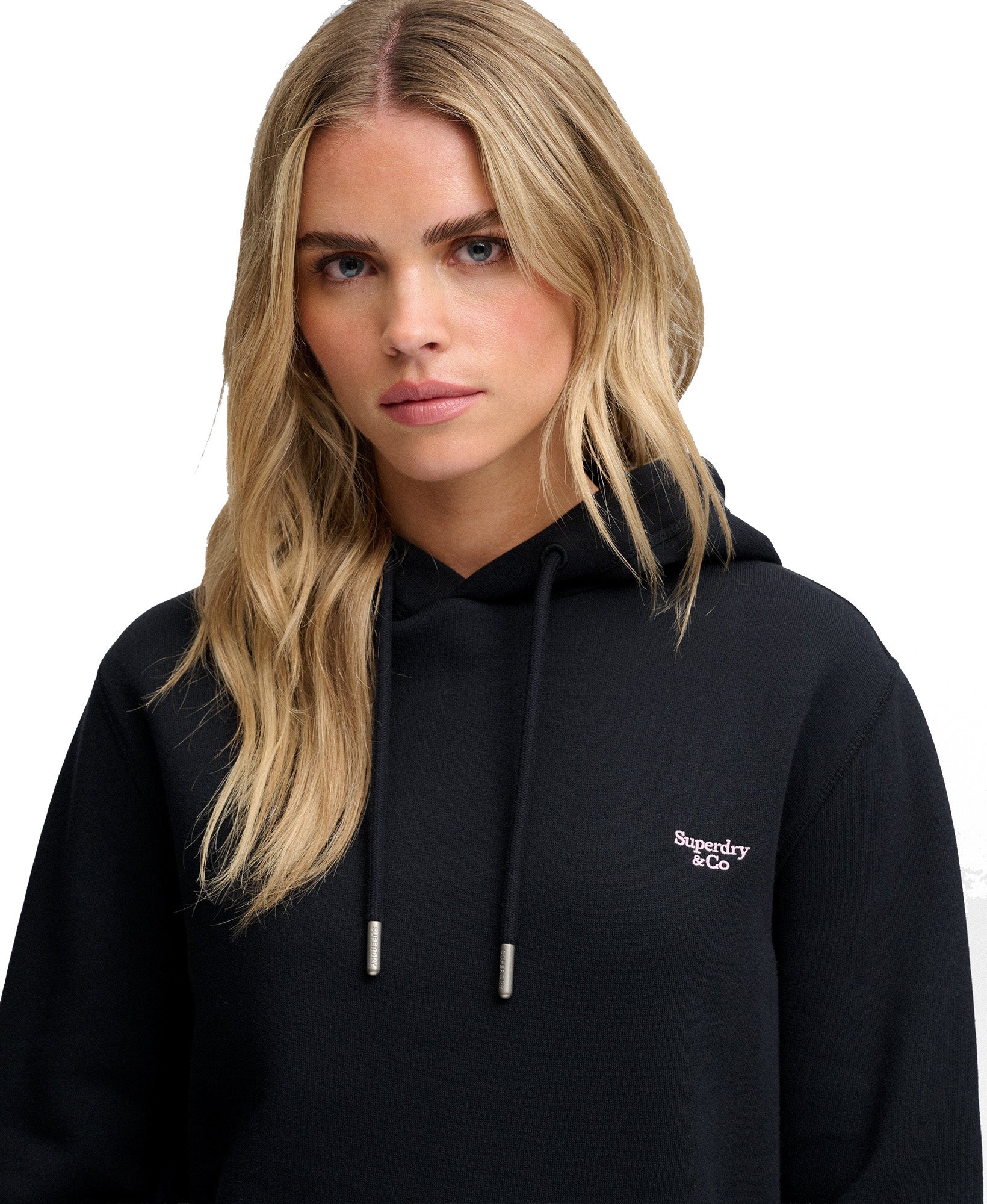 Superdry & Co Signature Γυναικείο φούτερ με κουκούλα Ναυτικό μπλε ΧΛ Γράφημα 3