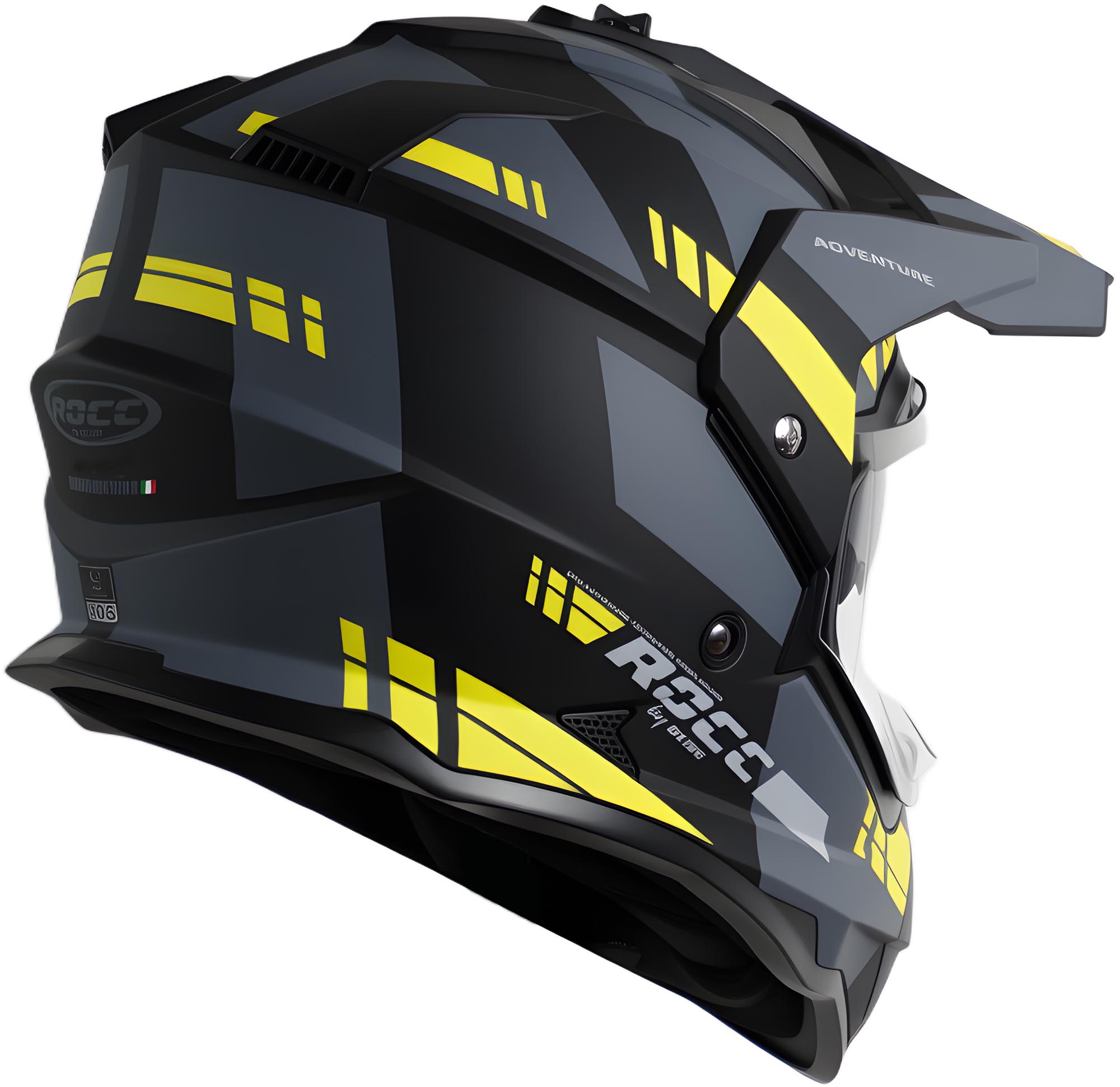 Rocc 500 Endurohelm Zwart mat/geel S (55/56) Figuur 4