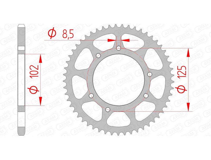 AFAM Chain Kit A420M 11/59 - Standard Rear Sprocket Type 41100 Figure 3