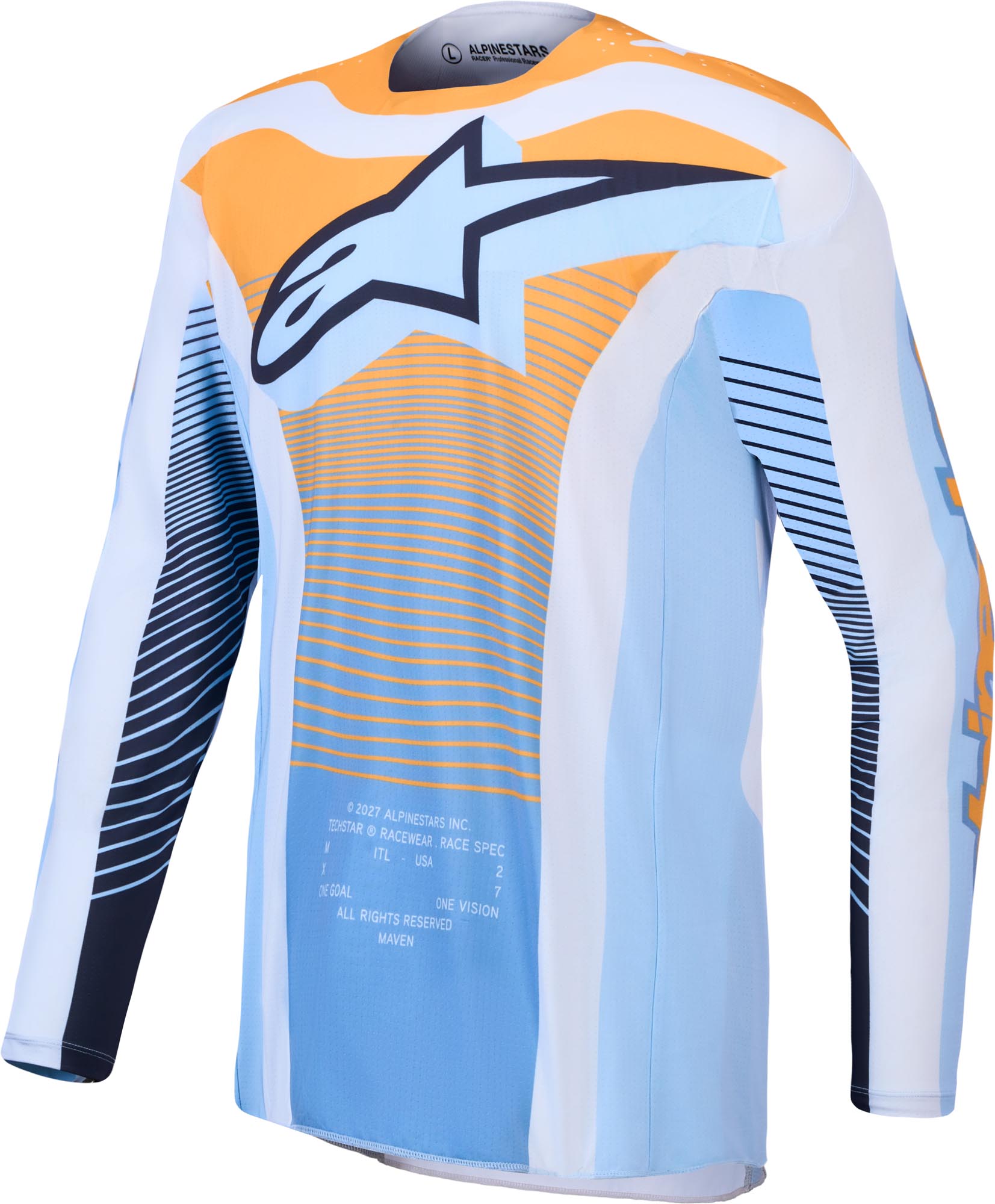 Alpinestars Techstar Maven Motocross mez kék/narancs/fekete S 1. ábra