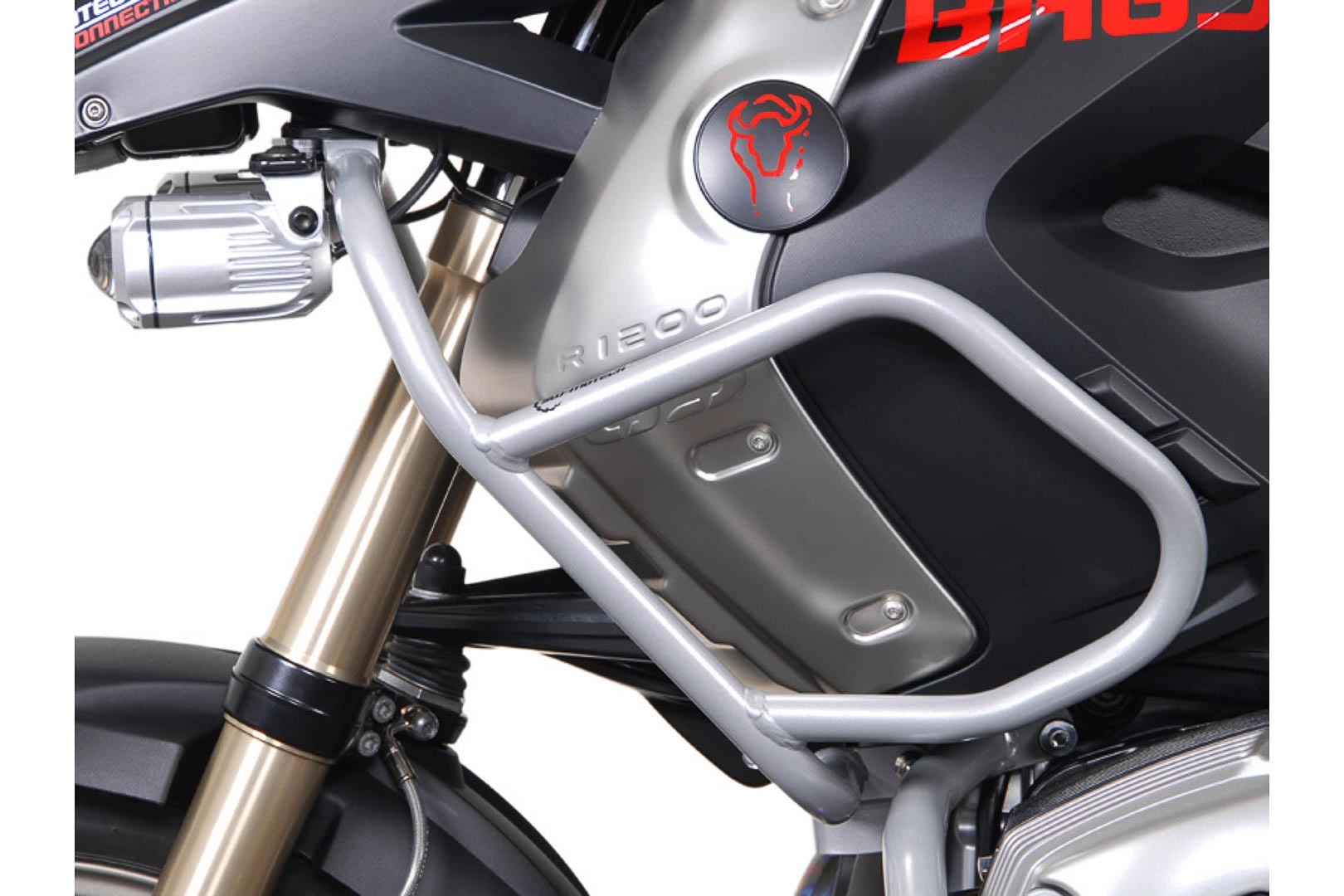 SW-Motech Övre kraschstång - Silver. BMW R1200GS (08-12). Endast med cras bar. Figur 2