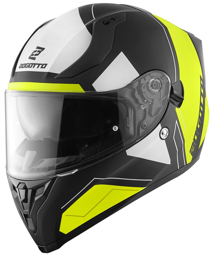Bogotto V128 Strada Hjelm sort mat/gul L Figur 2