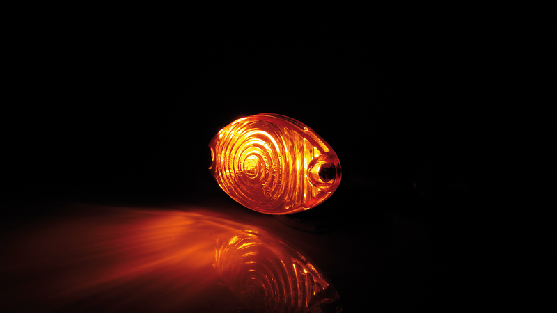 HIGHSIDER Smart Cateye Bulb Mini Indikator Kropp Svart / Lins Orange (Par), Fram & Bak Figur 5