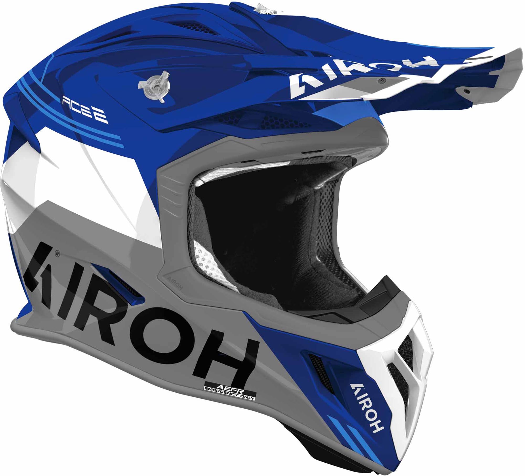 Airoh Aviator Ace 2 Fury Motocrosshjälm Blå/vit Man (57/58) Figur 2
