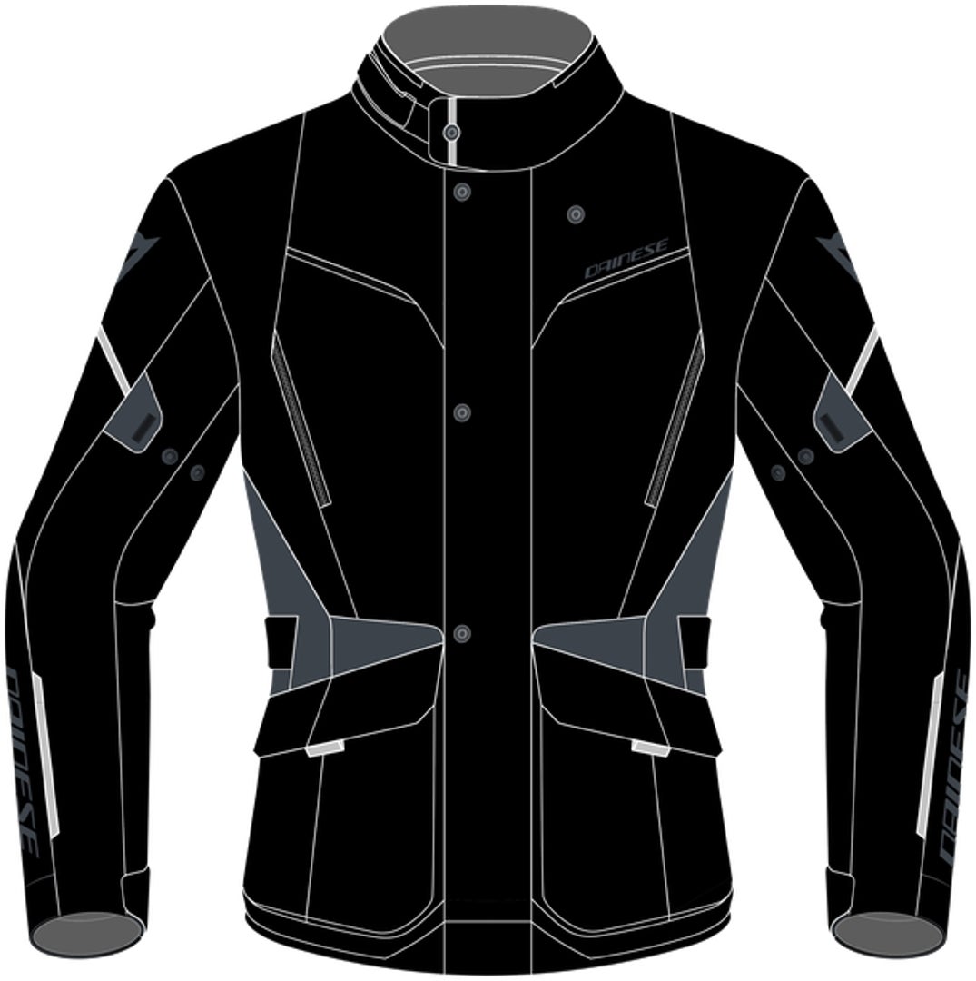 Dainese Tempest 3 D-Dry Motorcycle Textile Jacket black/grey 62 Figure 2