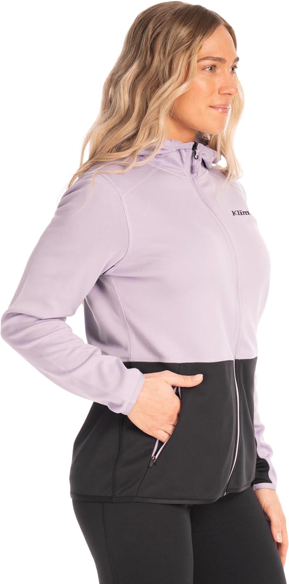Klim Solitude レディースジップフーディー 紫 2XL 図2