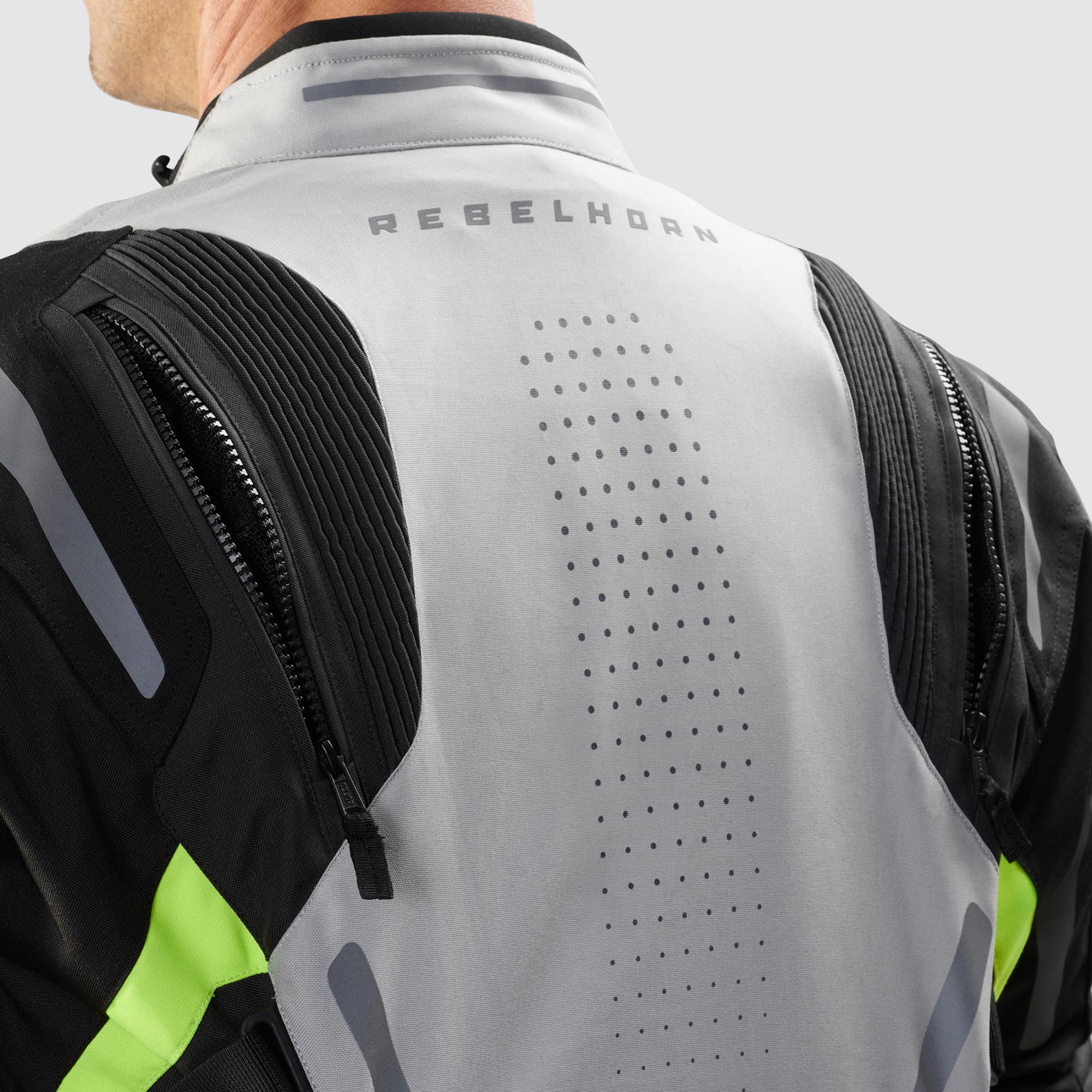 Rebelhorn Hiker 4 waterproof Motorcycle Textile Jacket black/grey/yellow S Figure 5