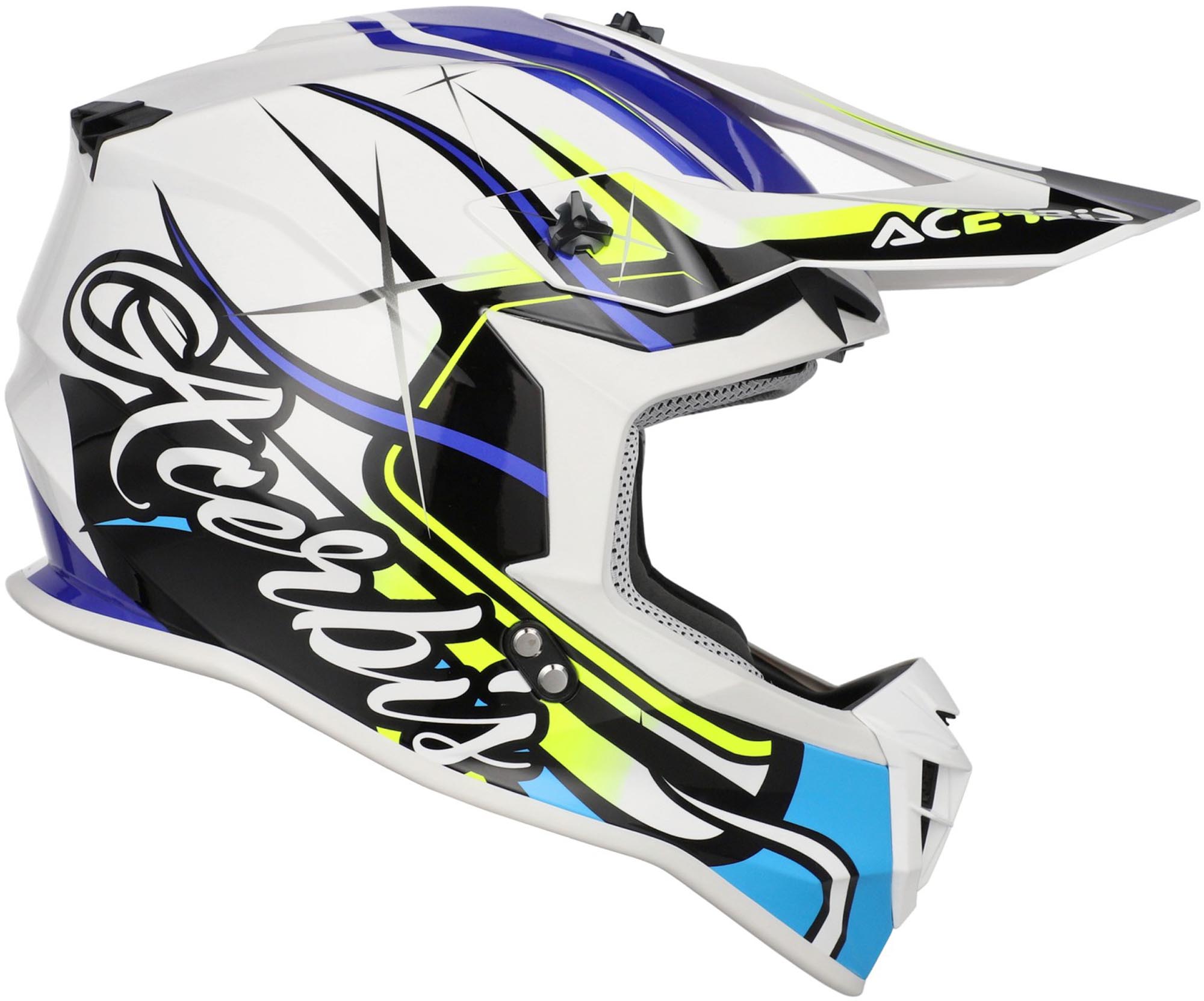 Acerbis Linear Graphic 2026 Motokrosová helma bílá/modrá/černá L (59/60) Obrázek 3