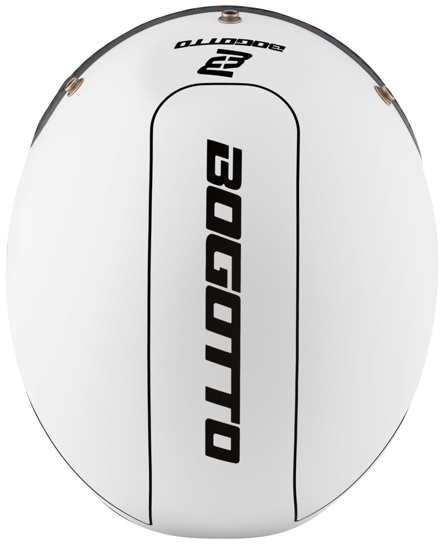 Bogotto FF980 EX-R Caferacer Casco da Croce bianco/blu/rosso S Figura 7