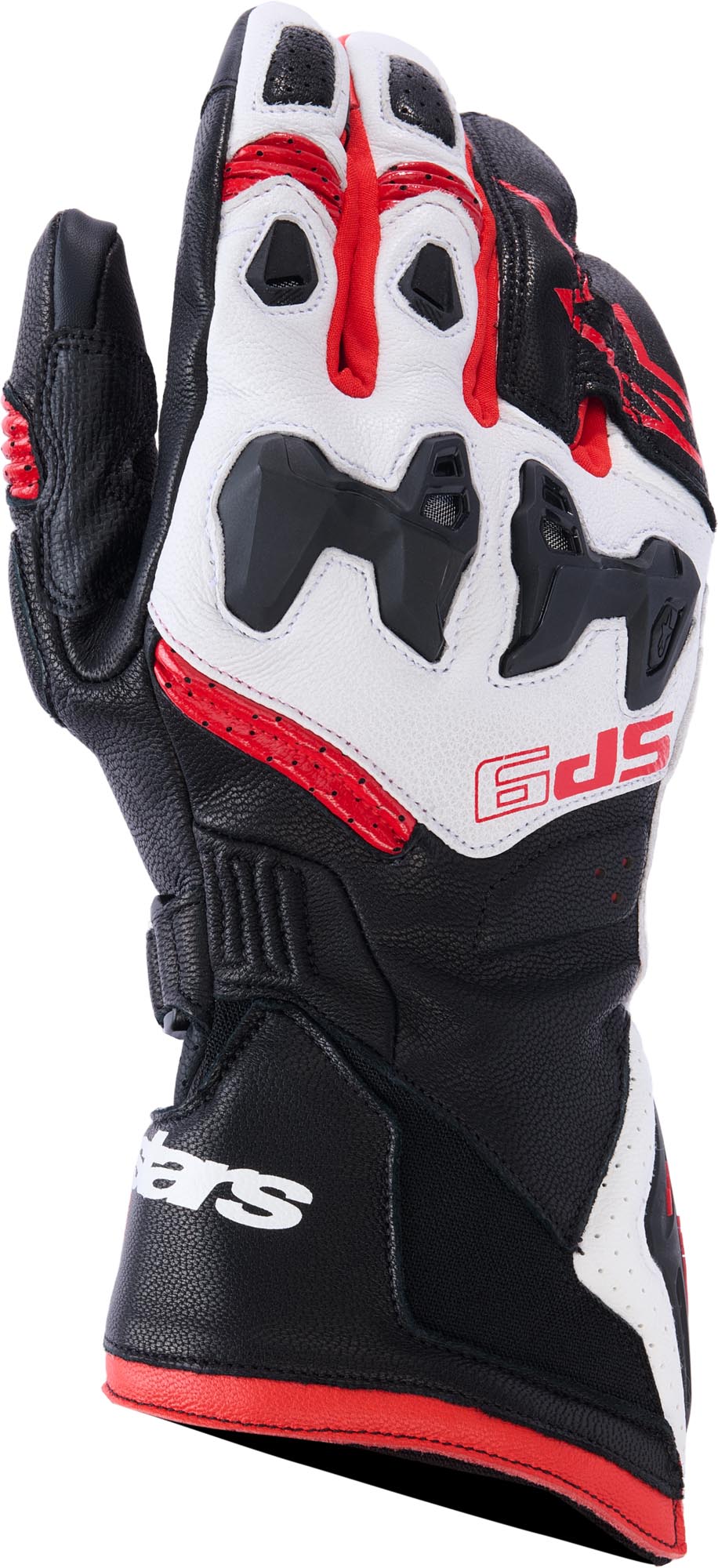 Alpinestars SP-9 Mănuși de motocicletă Negru/Alb/Roșu S Figura 1