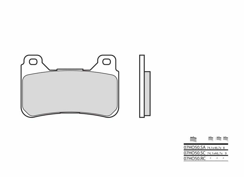 Brembo S.p.A. Keramiska kolbromsbelägg - 07HO50RC Figur 2