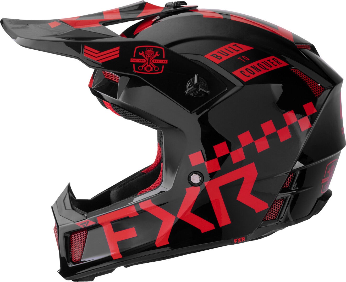 FXR Clutch Gladiator 2024 Casco da motocross nero/rosso M (57/58) Figura 4