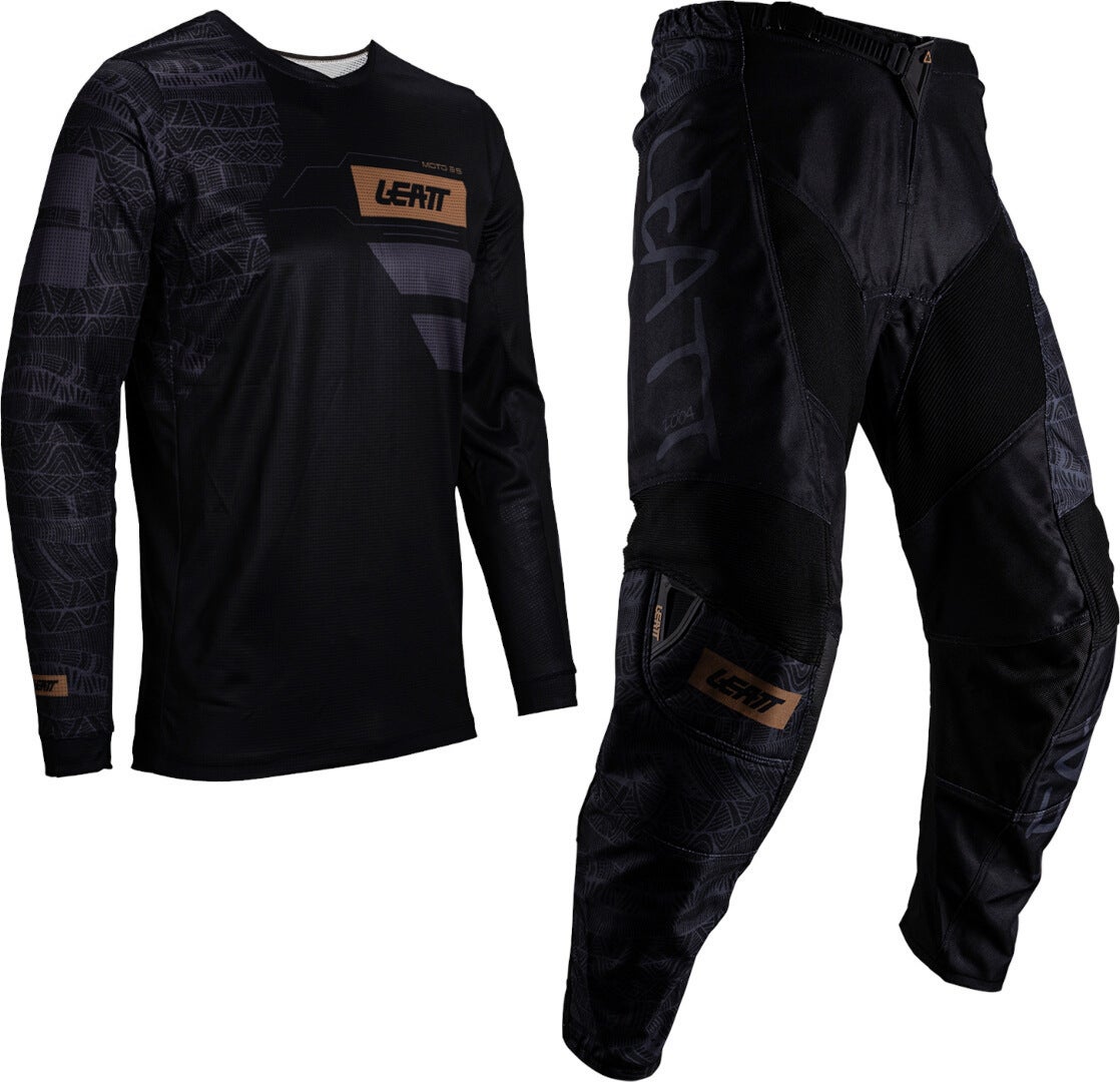 Leatt 3.5 Ride Kit Mosaic 2025 Motocross Jersey and Pants Set black/brown 2XL Figure 1