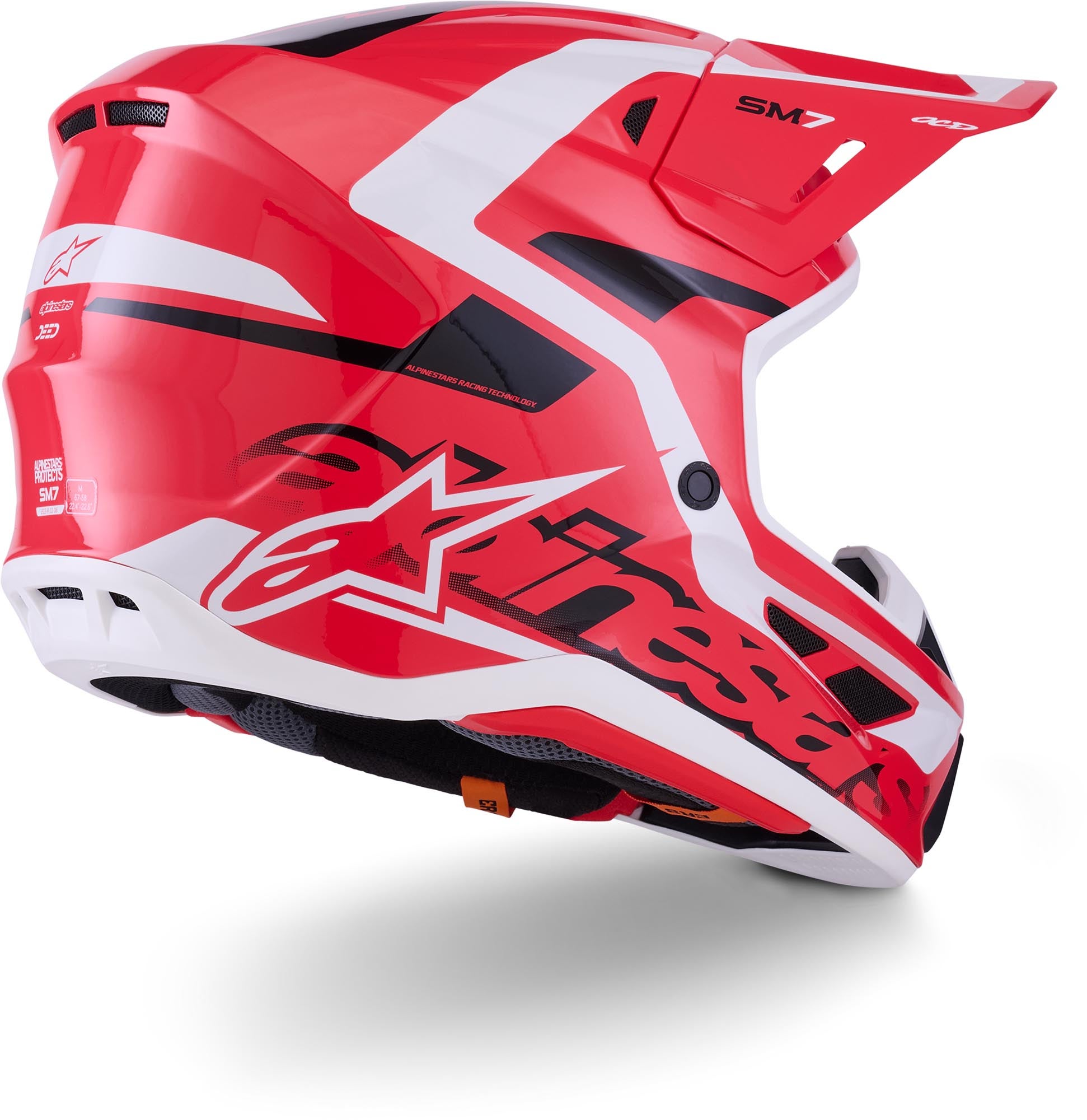 Alpinestars S-M7 Deed Casque de motocross Rouge/Noir S (55/56) Figure 7