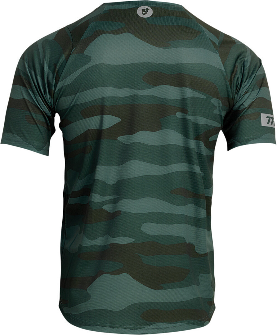 Thor Assist Camo Maillot vélo à manches courtes Vert L Figure 2