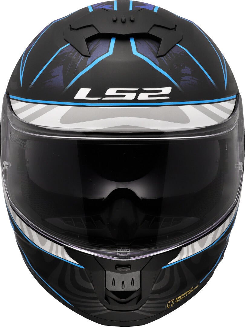 LS2 FF808 Stream II Galdam Helm zwart mat/blauw S (55/56) Figuur 8