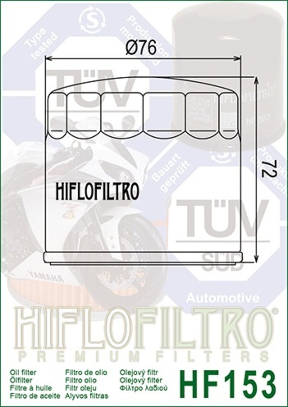 Hiflofiltro Racing oljefilter - HF153RC Figur 3