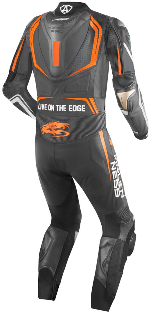 Arlen Ness Sugello 2 One Piece Motorcycle Leather Suit black/orange 52 Figure 2