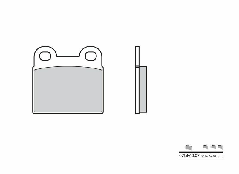 Brembo S.p.A. Plăcuțe de frână din ceramică carbon Street - 07GR6007 Figura 1