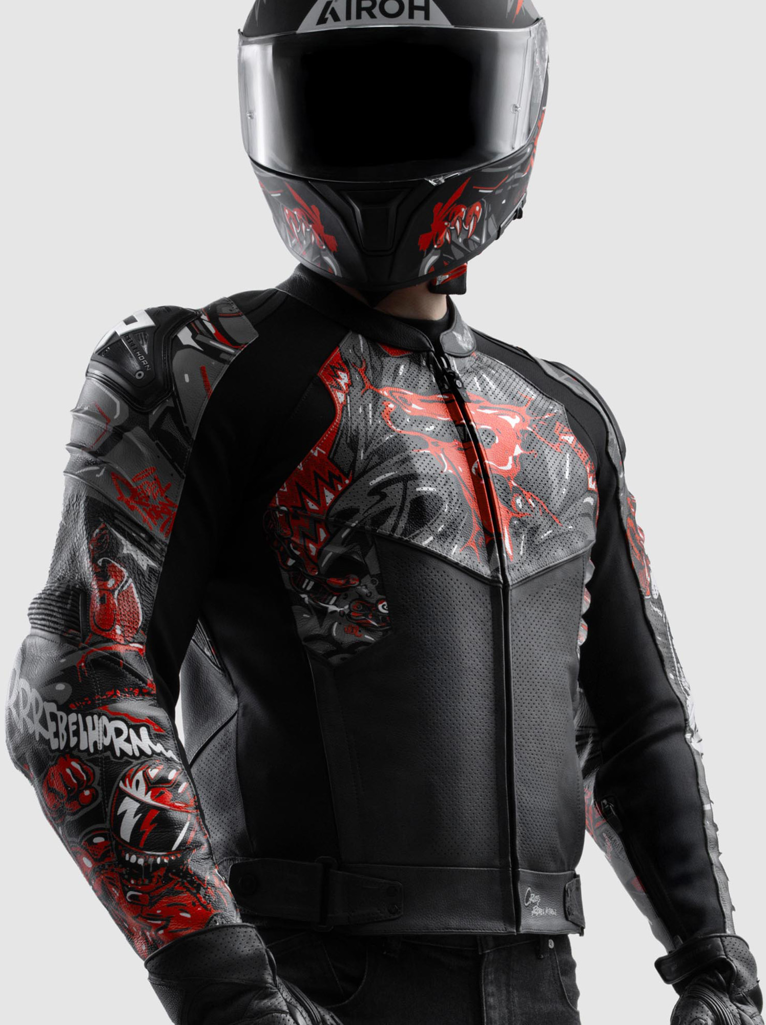 Side view of Rebelhorn Vandal 2 Cruze Motorcycle Leather Jacket