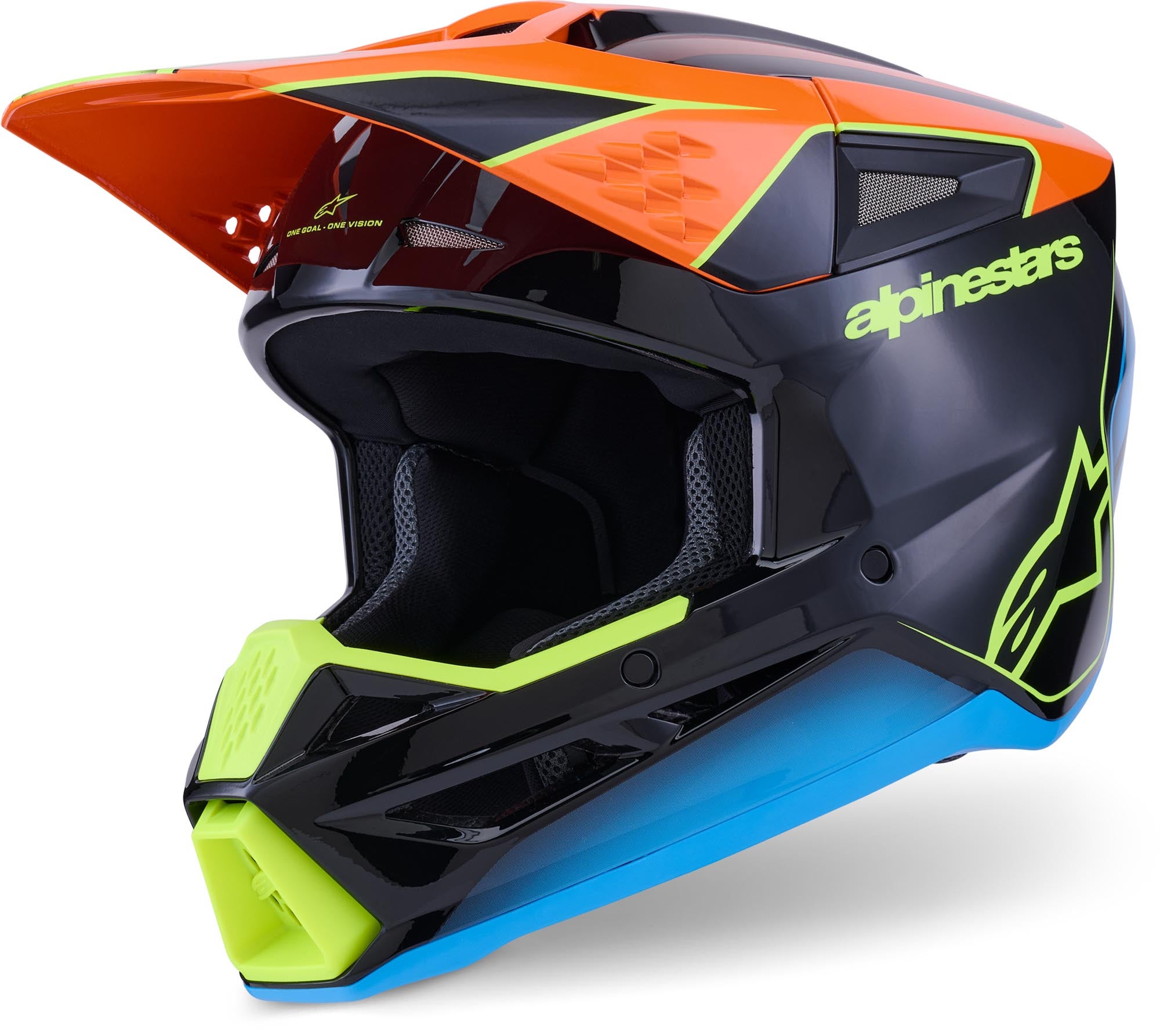 Alpinestars S-M3 Fray Motocross Helmet black/blue/orange XXL (63/64) Figure 1