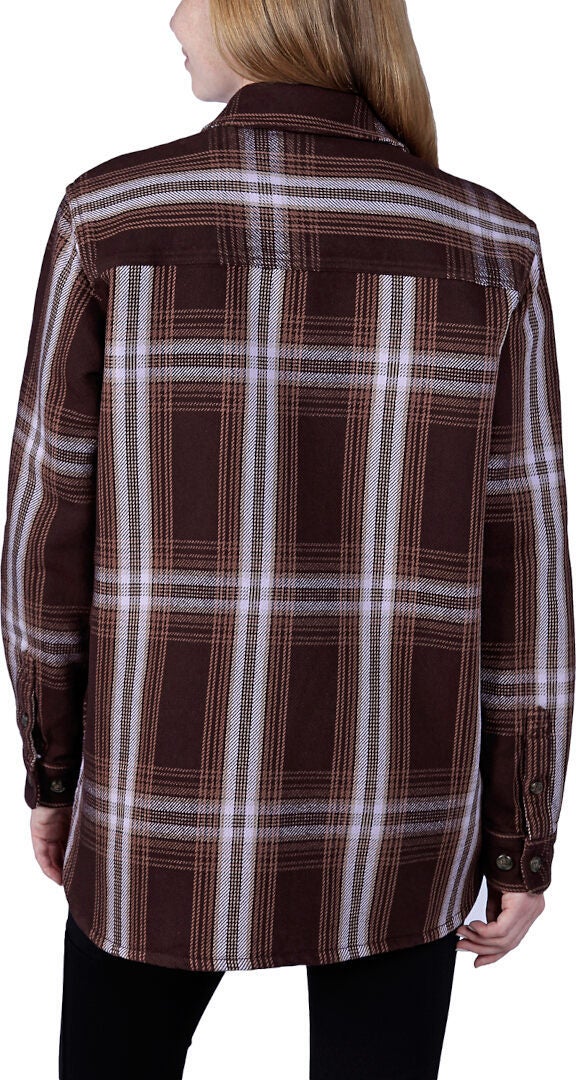 Carhartt Loose Fit Heavyweight Twill Camicia da donna Marrone scuro/viola XL Figura 4