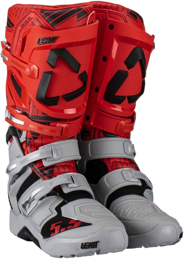 Leatt Moto 5.5 Flexlock Enduro Motocross Stiefel hellgrau/rot 42 Abbildung 4