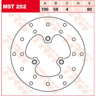 TRW Lucas Bremsscheibe MST252, starr Figur 1