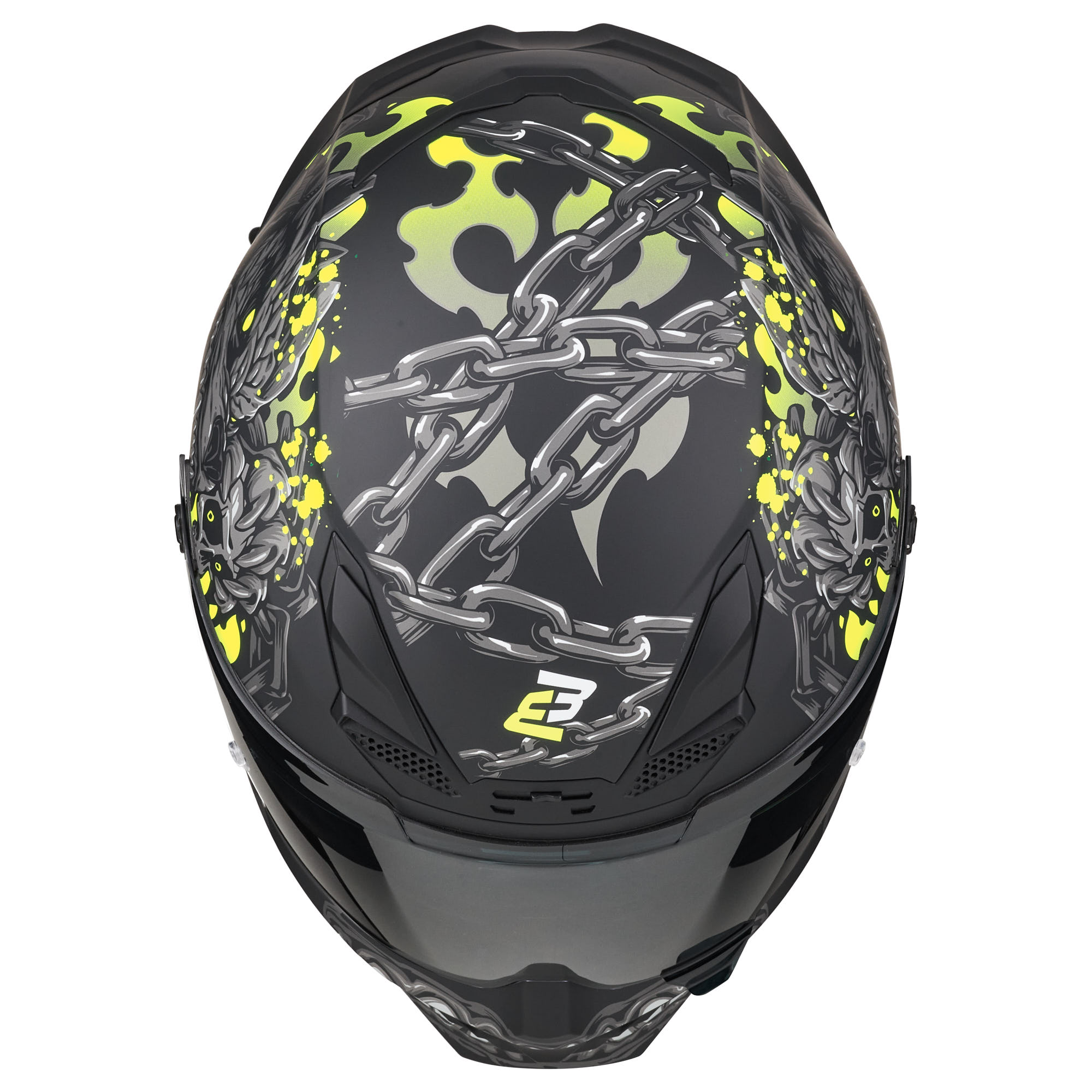 Bogotto Blade Gatekeeper Helm zwart/grijs/fluo-geel S Figuur 9