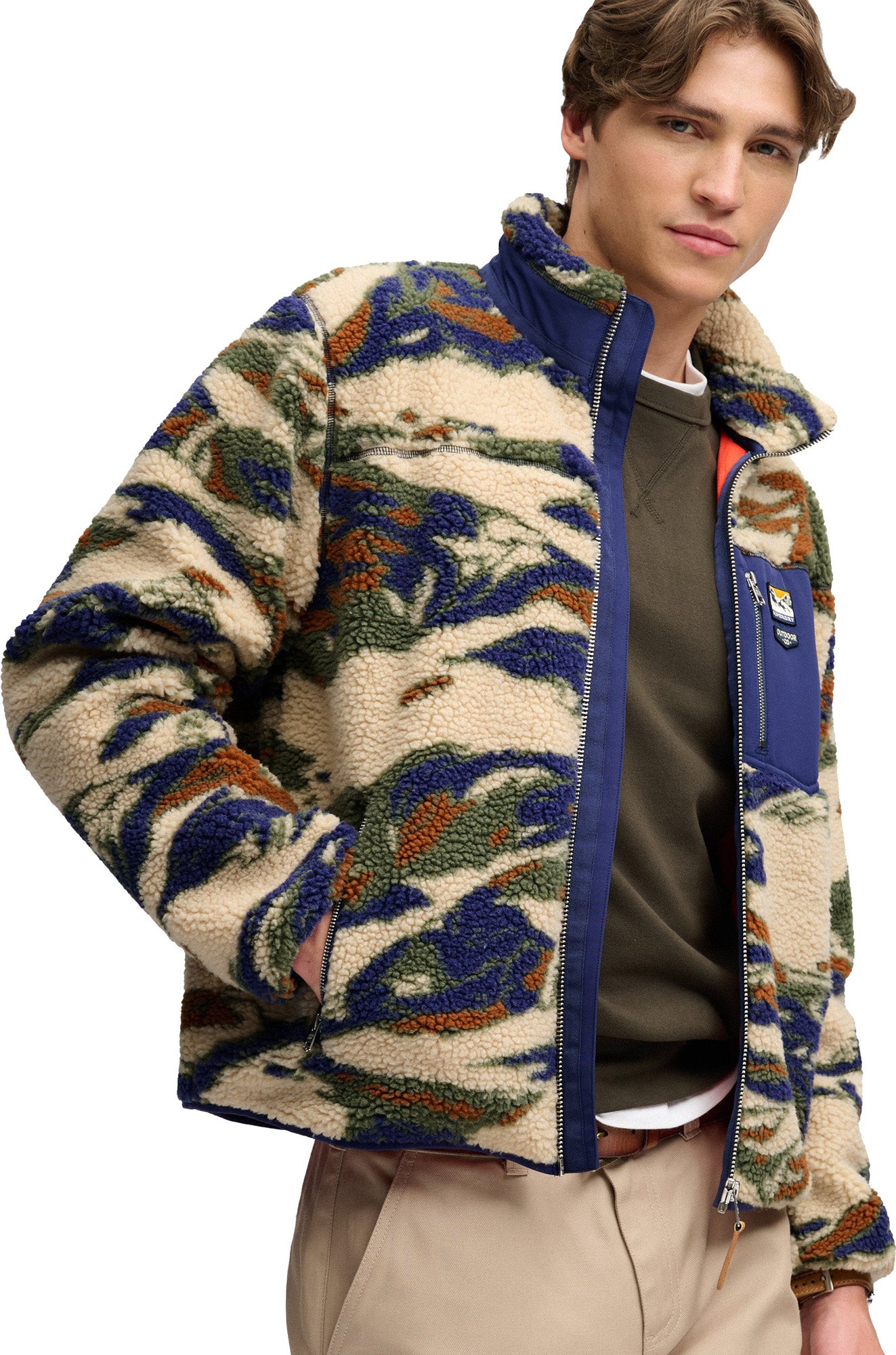 Superdry & Co Terrain Fleece Jacket Khaki L Figure 6