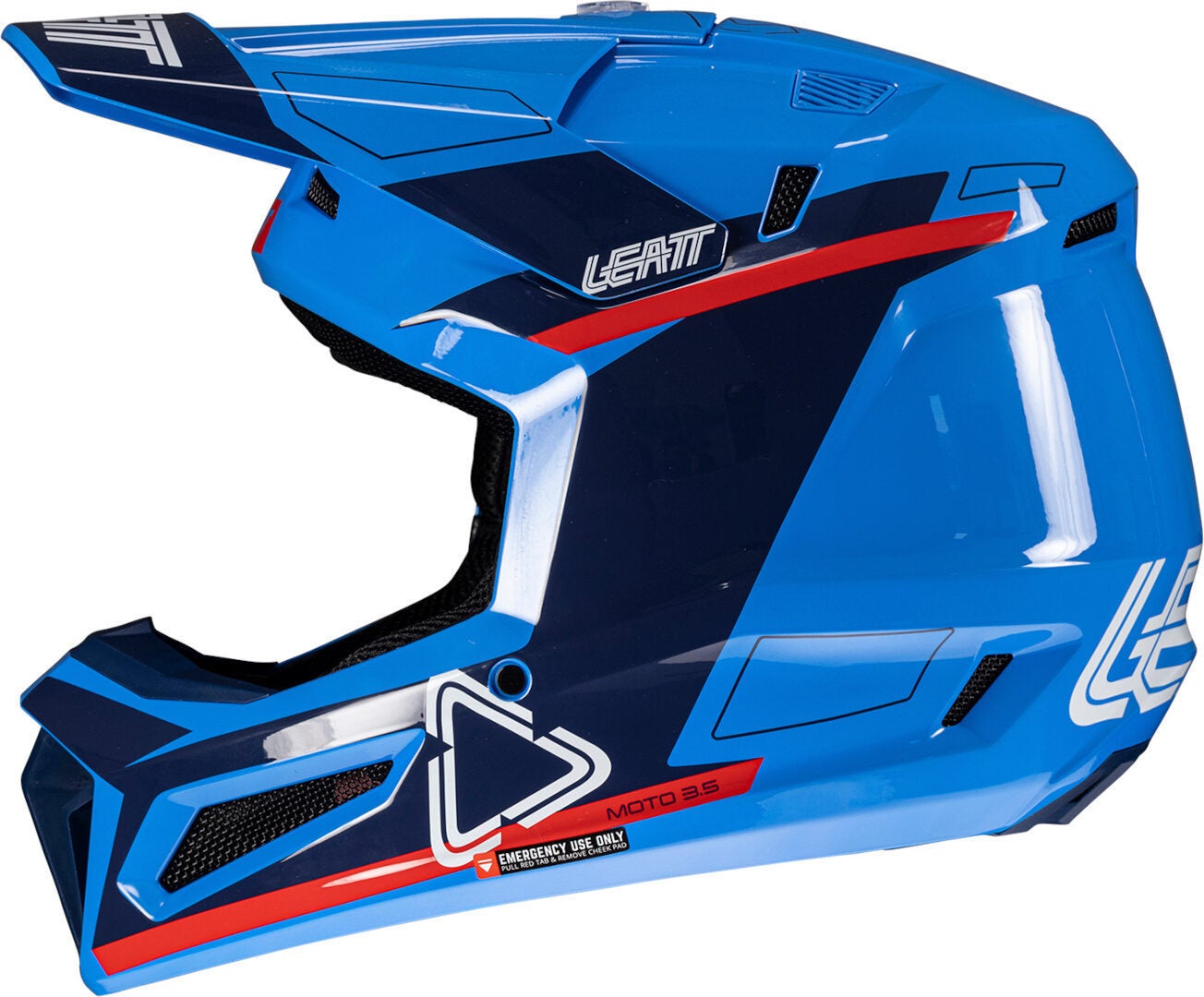 Leatt 3.5 Angled Casco da motocross con occhiali blu/rosso L (59/60) Figura 4