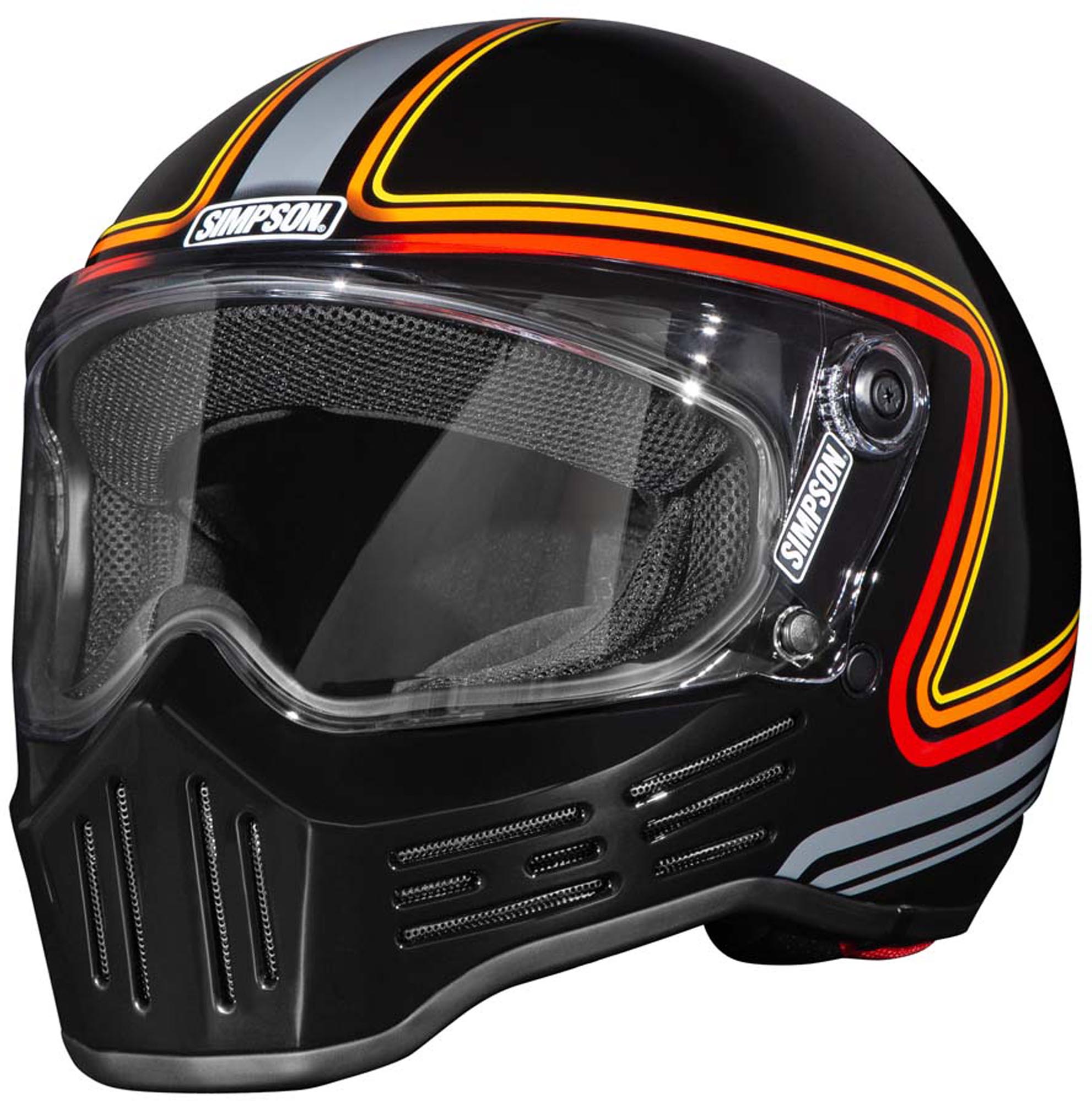 Simpson M30 Slipline Motorrad Helm schwarz/rot M Abbildung 1