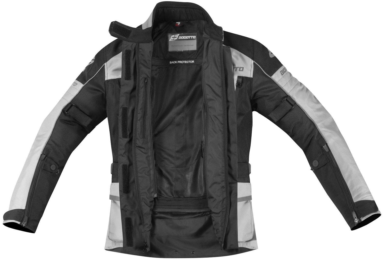 Bogotto Tampar Tour imperméable dames moto textile veste noir/gris M Figure 6